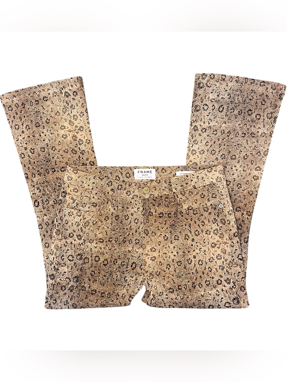 Frame “Le Crop Mini Boot” Python Print Denim Pant - Picture 3 of 12
